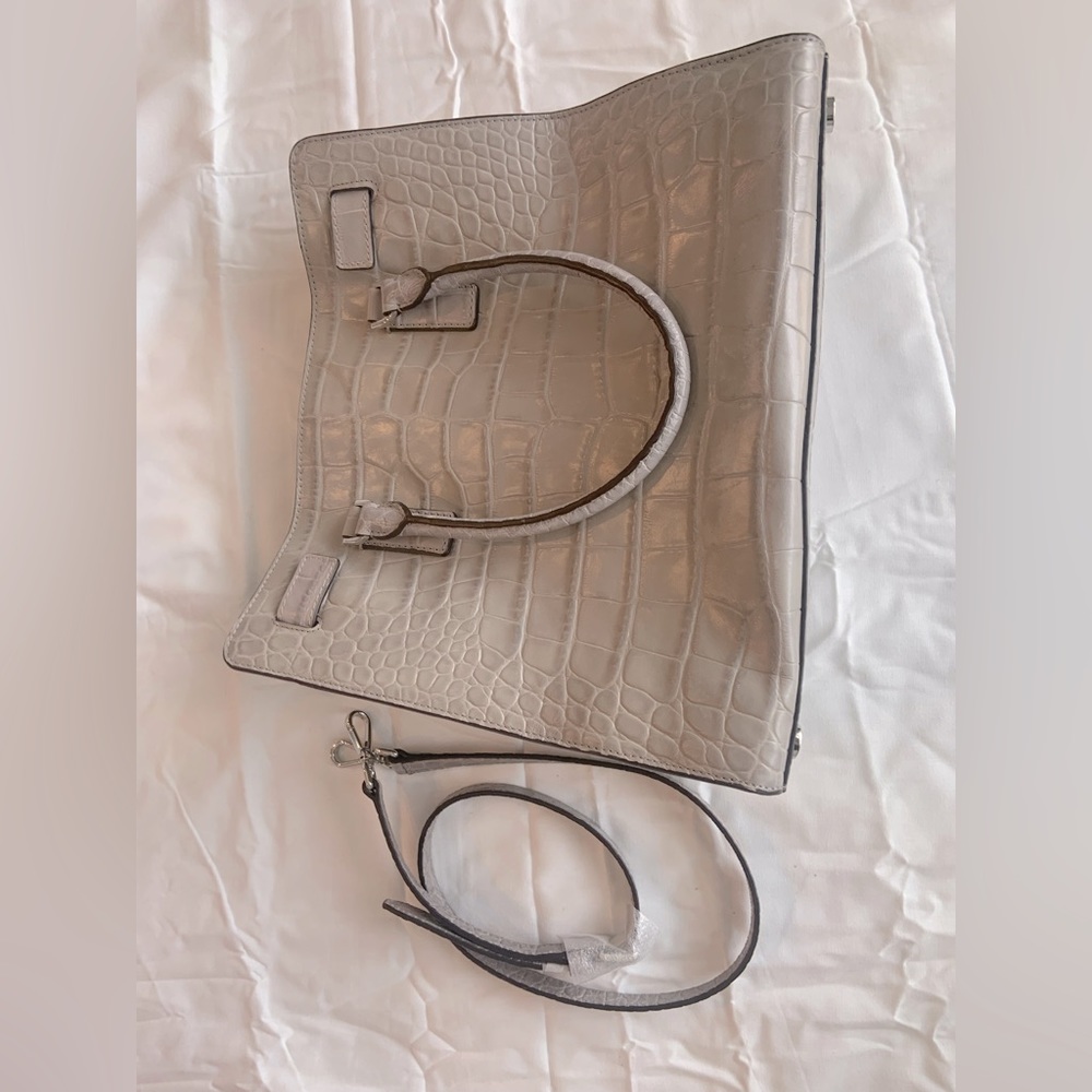 Michael Kors gray leather purse
